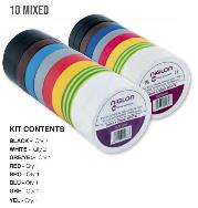 TA72MIX  Niglon 19mm x 20m  10pk Mix of insulating tape